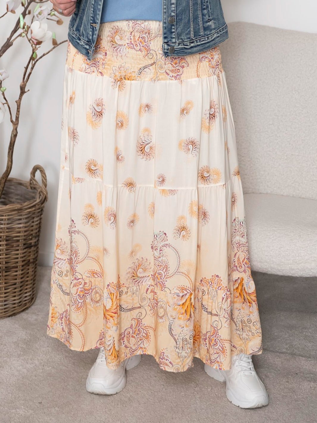 MDC Princess skirt 7854 print beige - Online-Mode