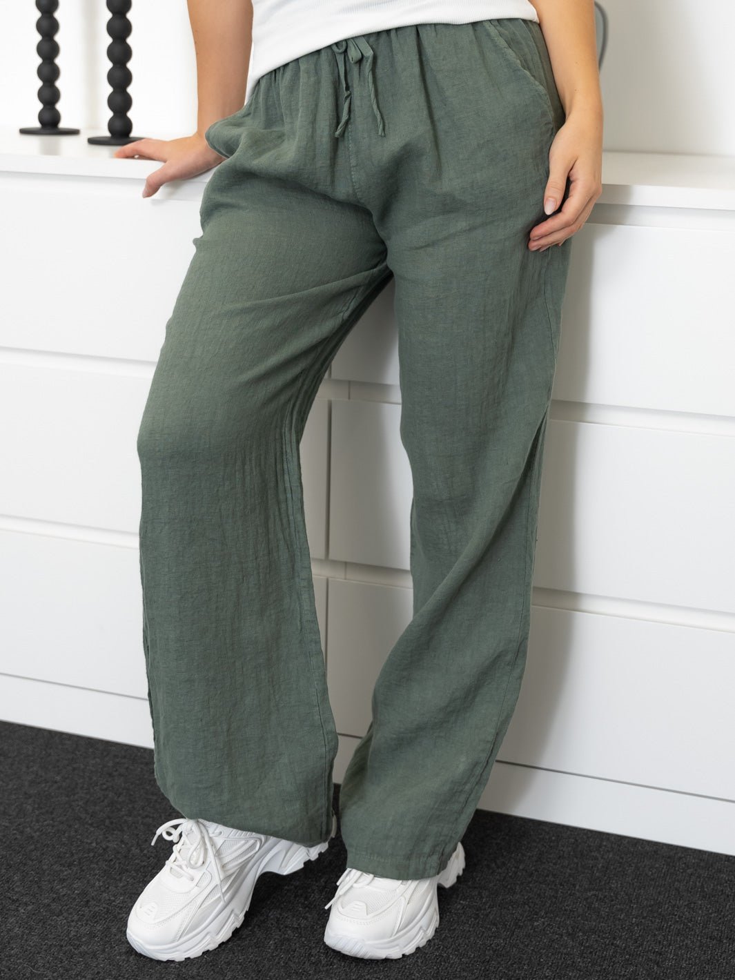 Shay hør pants olive - Online - Mode