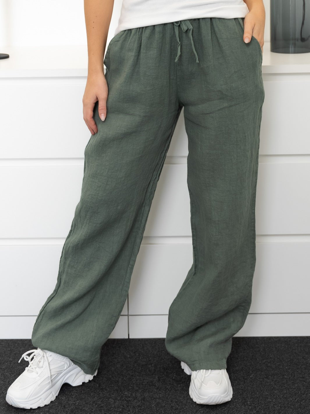 Shay hør pants olive - Online - Mode