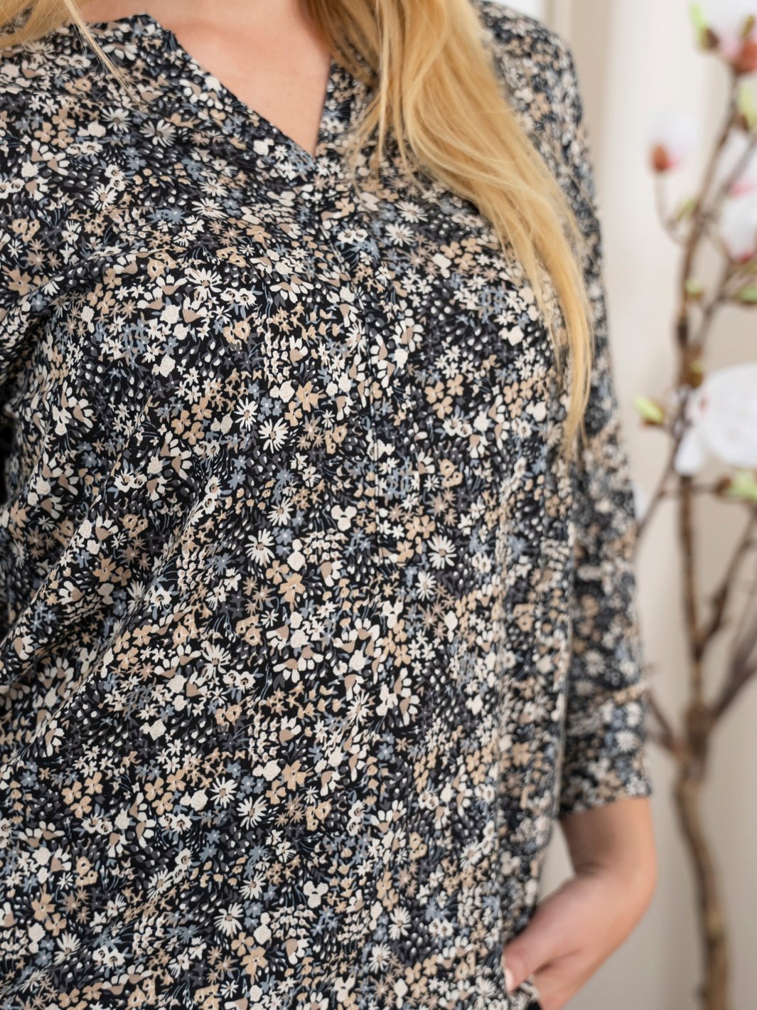 Soya Concept Felicity AOP 468 blouse beige mix - Online - Mode