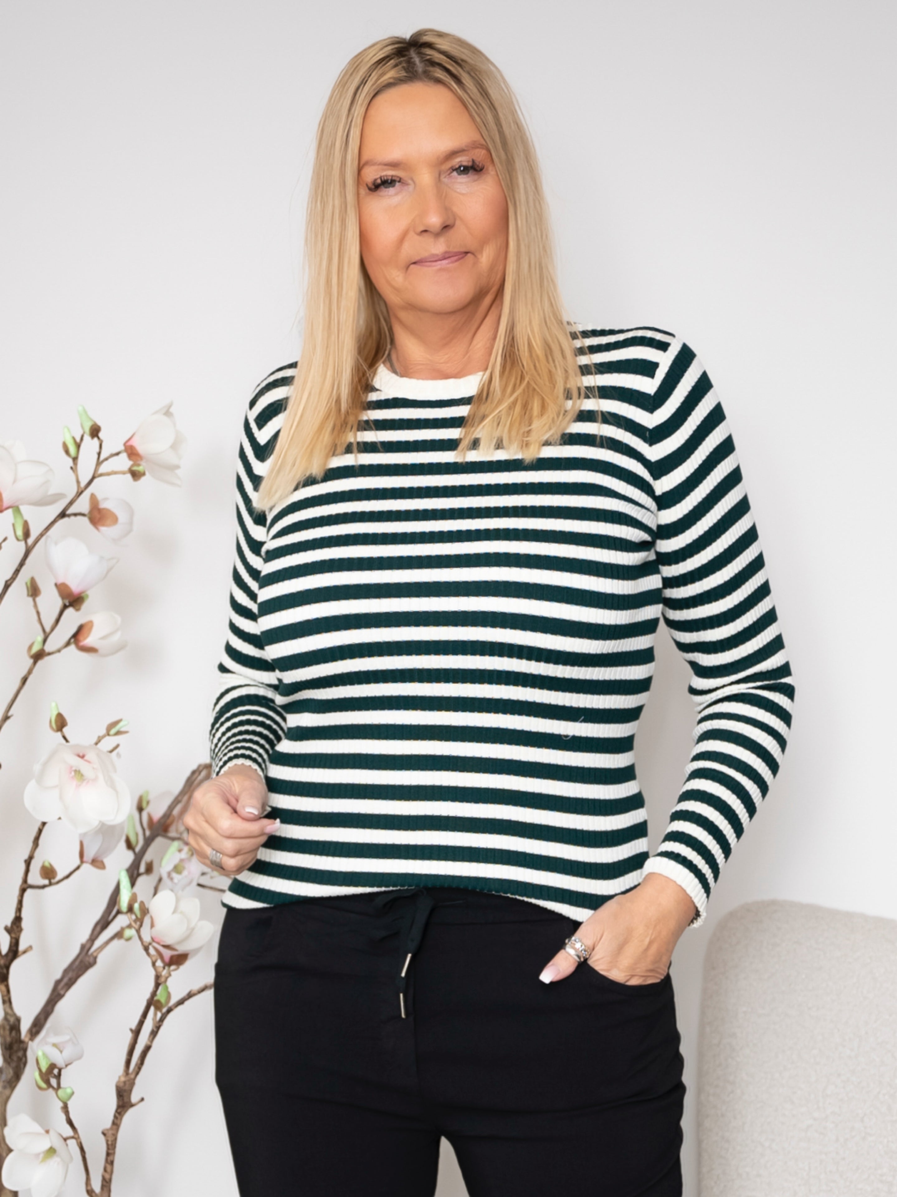 SP Huga LS shirt pine/stripe - Online-Mode