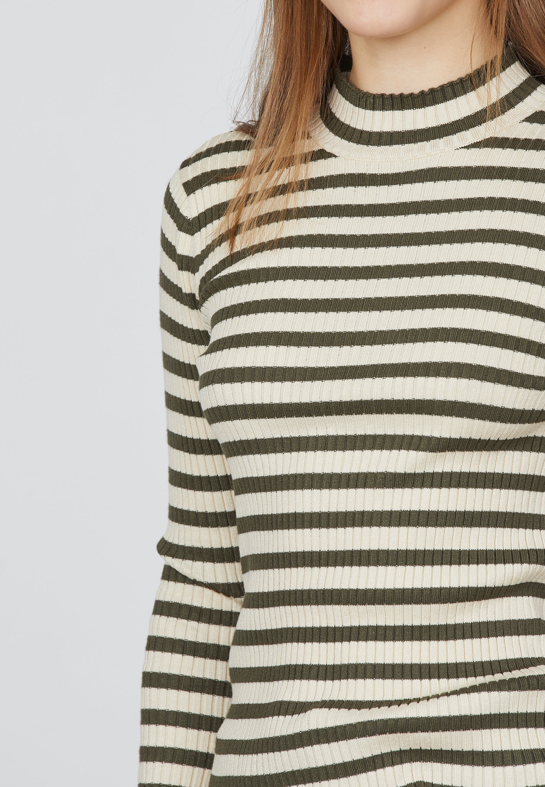 SP Huga-T LS shirt khaki/stripe - Online-Mode