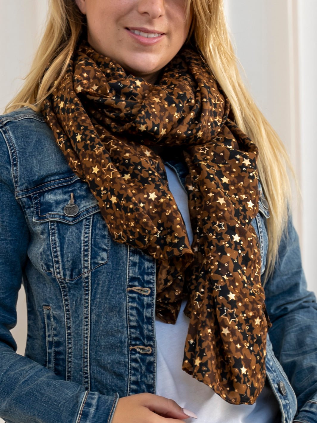 Star scarf brown - Online - Mode
