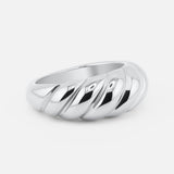 By Cara Twist Ring Sølvfarvet