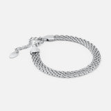 By Cara Wide Mesh Armbånd Sølvfarvet 6 mm