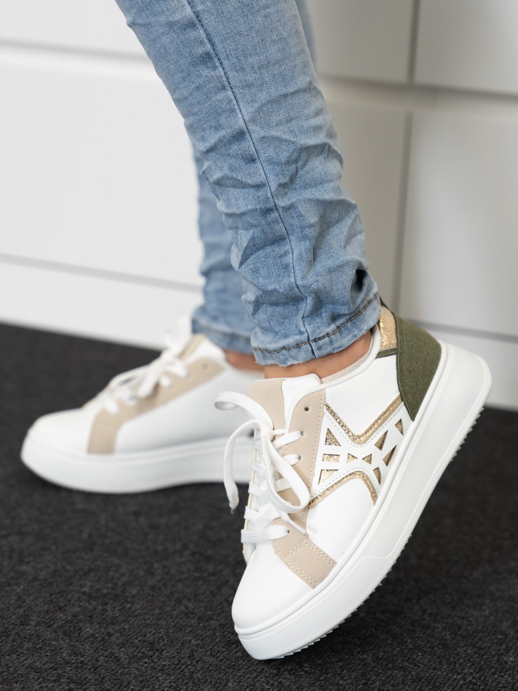 Annie sneakers white/green - Online-Mode