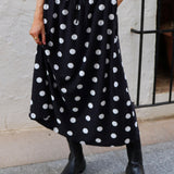 Liberté Alma loose skirt black big dot