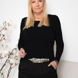 MDC Ingrid longshirt tee solid black