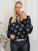 Continue Oda cirkel print blouse black