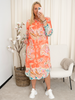 Marta du Chateau Merle dress corallo 7512tpf