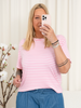 Marta du Chateau Enrica tee bubblegum stripe