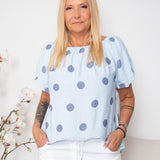 MDC Luciana top celeste
