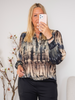 Neia shirt print 38 beige
