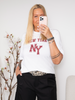 SP Heda loose SS tee white/bordeaux