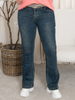 Liva Slimflare Jeans washed blue
