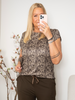 Liberté Alma U t-shirt mocca brown lace