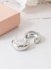 Friihof+Siig Golden Hammered Chunky hoops silver