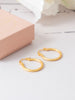 Friihof+Siig Golden Textured small hoops forgyldt