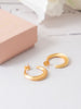 Friihof+Siig Golden Brushed Crescent hoops forgyldt