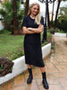 Liberté Alma t-shirt dress dark grey leo