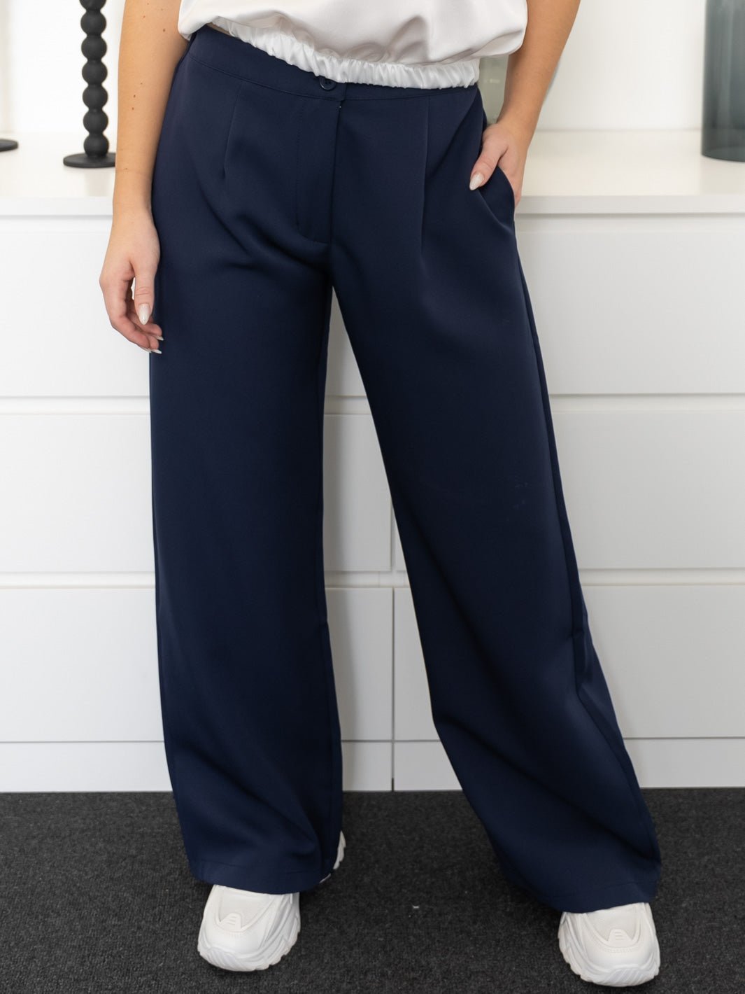All Week Canja wide pants navy blue - Online-Mode