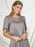 All Week Gaine S/S bluse grey - Online-Mode