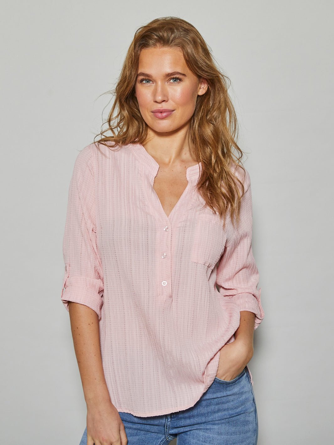 All Week Ginny L/S shirt rosa - Online-Mode