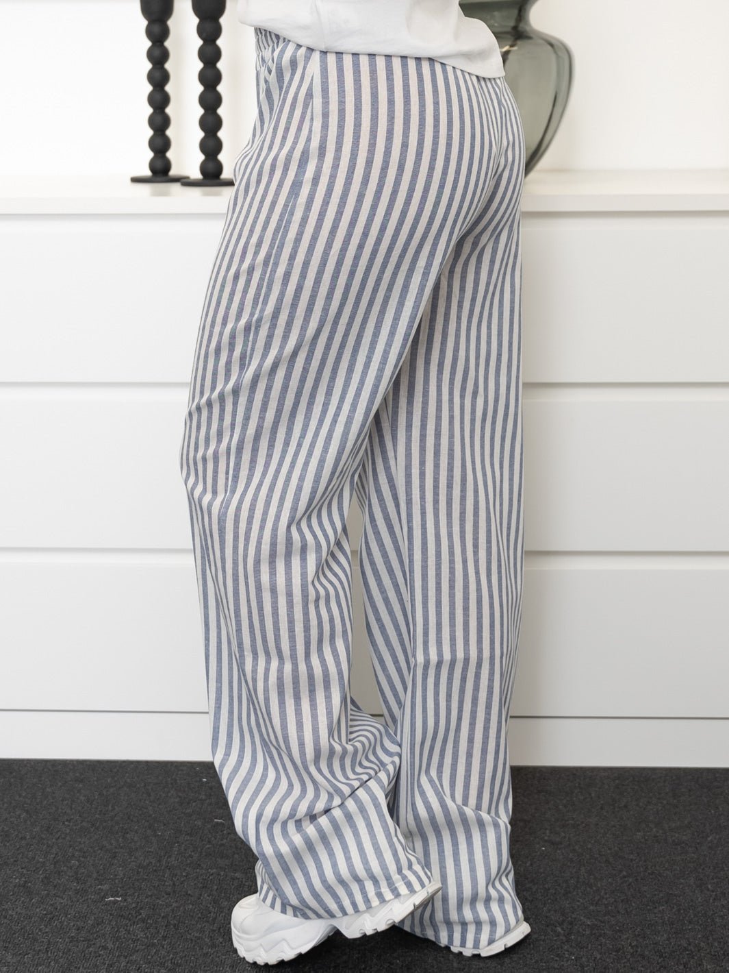 All Week Guste stripe long pants blue/white stripe - Online-Mode