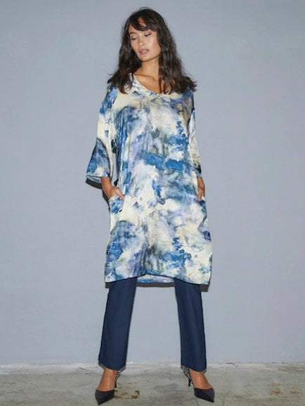 All Week Gyo dress graphic blue sand print - Online-Mode