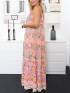 All Week Hanny long strap dress rosa paisley print - Online - Mode