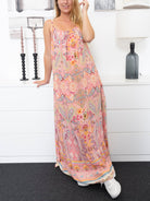 All Week Hanny long strap dress rosa paisley print - Online - Mode