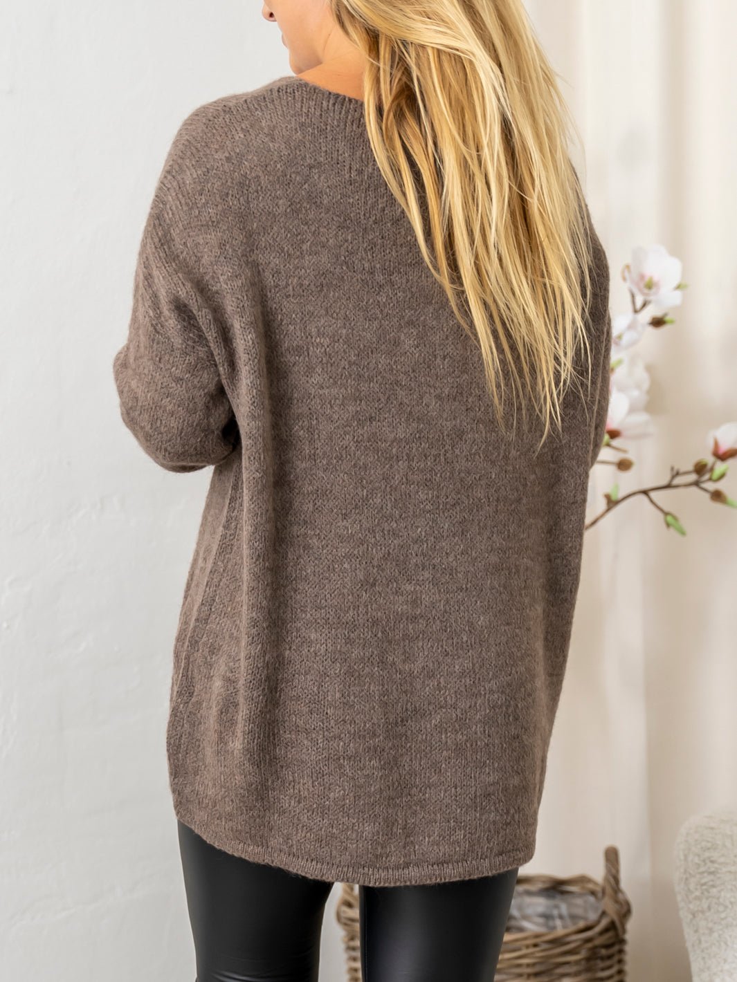 Alva knit shirt taupe - Online - Mode