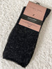 Angora wool socks black