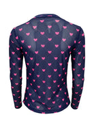 BC Annie mesh blouse navy pink heart - Online-Mode