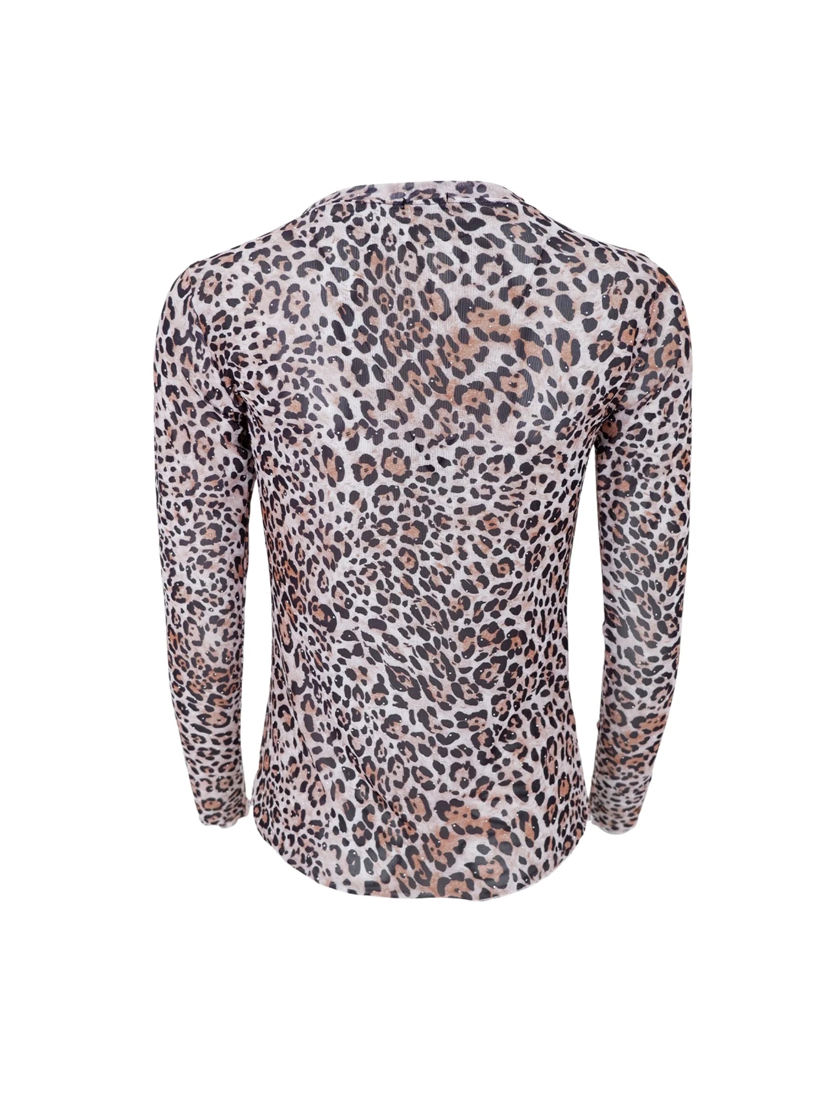 BC Annie shimmer mesh blouse leopard - Online-Mode