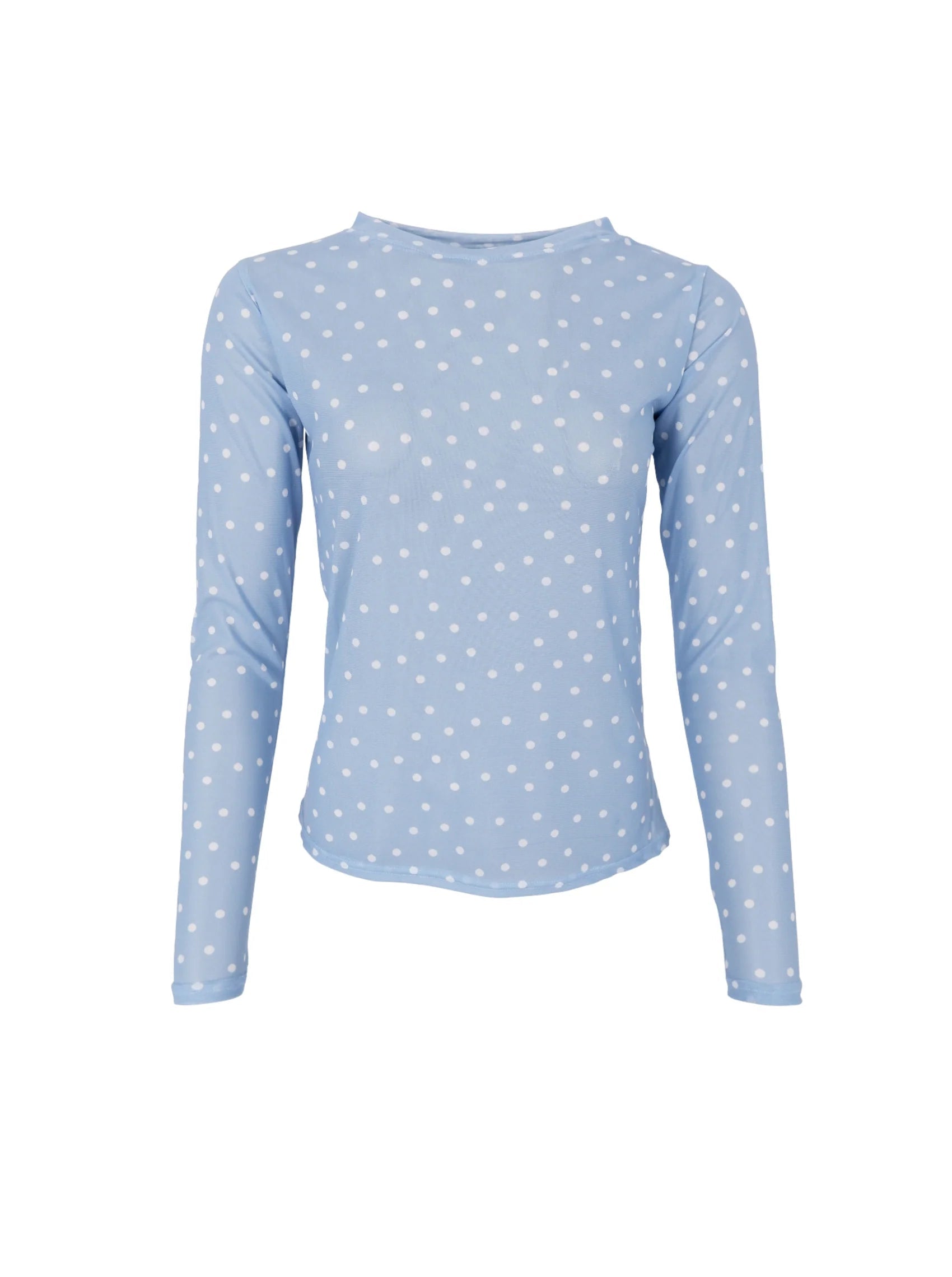 BC BCAnnie mesh blouse lt blue dot - Online-Mode