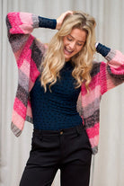 BC BCFiluca striped cardigan pink grey - Online-Mode