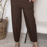 BC Beate barrel pant coffee
