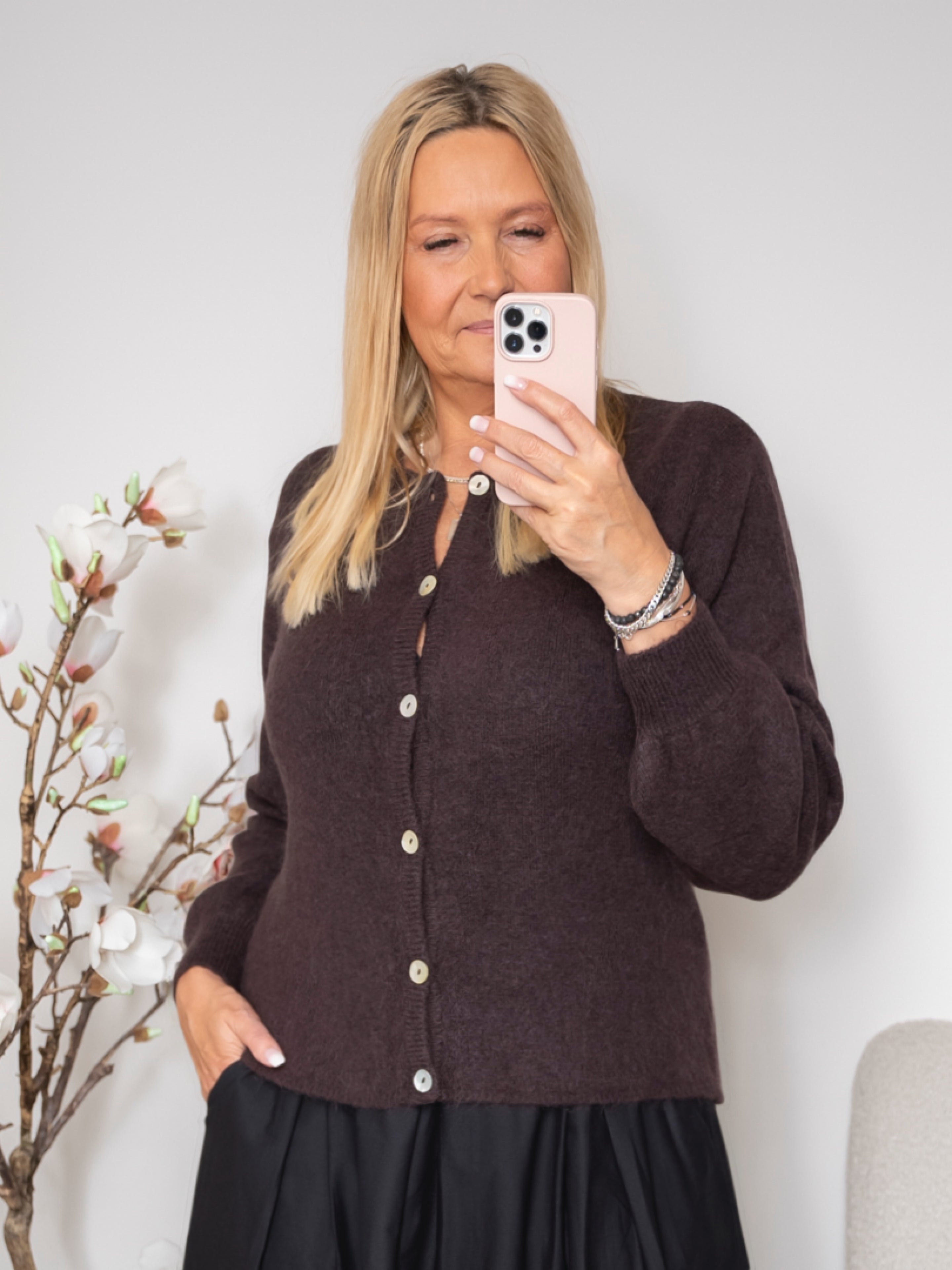 BC Bella knit cardigan coffee - Online-Mode