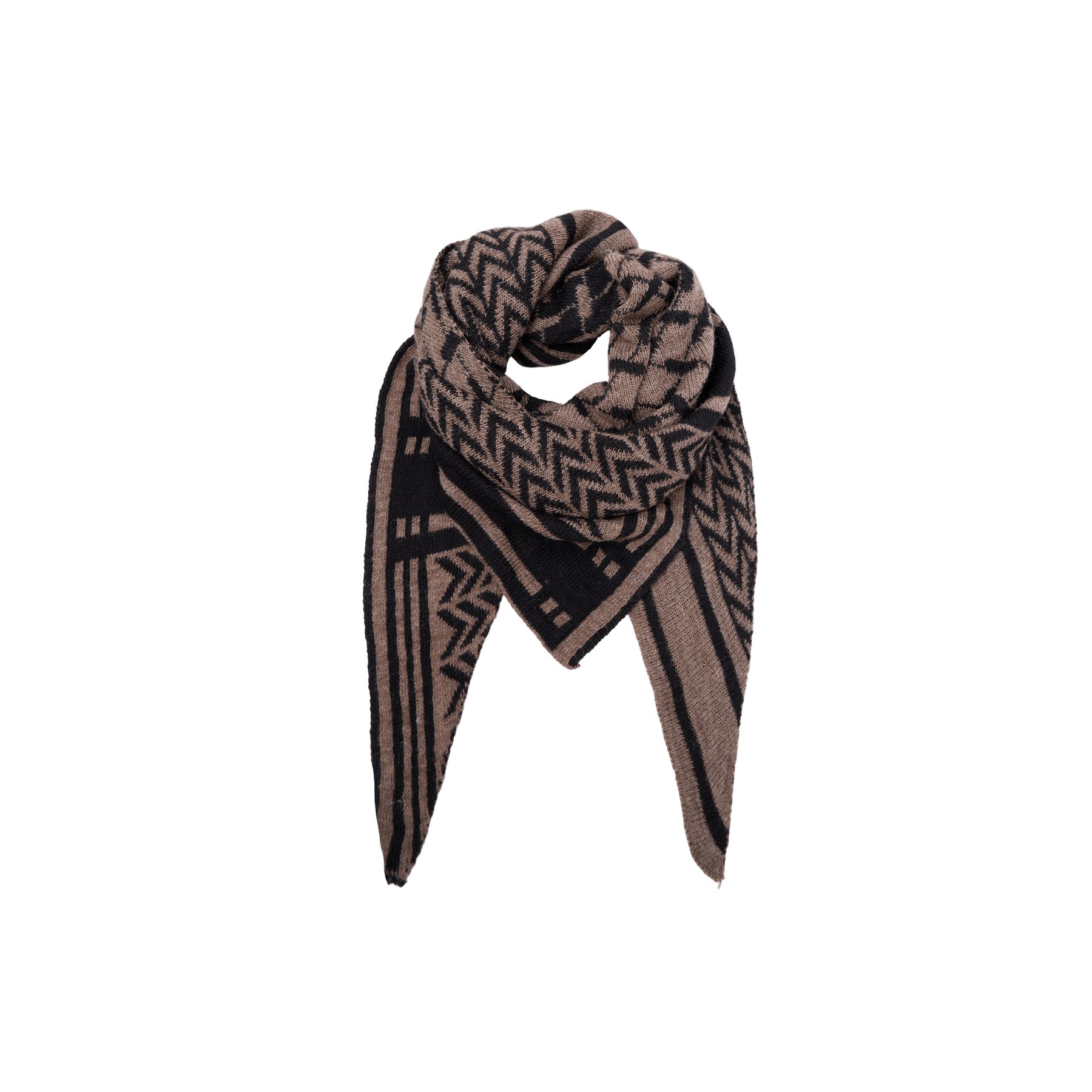 BC Bex triangle scarf black/taupe - Online-Mode