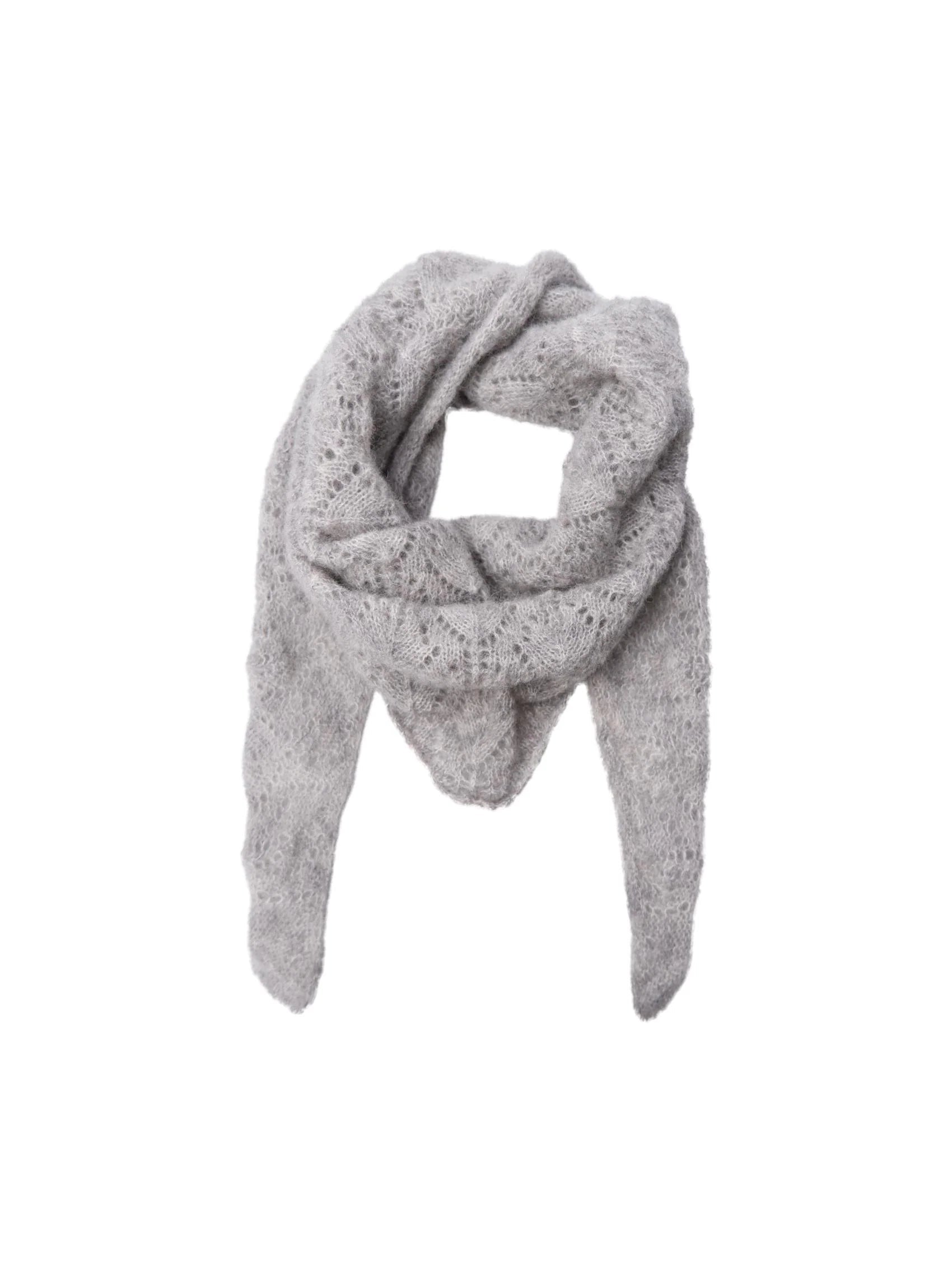 BC Dell needledrop mini scarf lt grey - Online-Mode