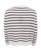 BC Dell striped knit cardigan offwhite - Online-Mode
