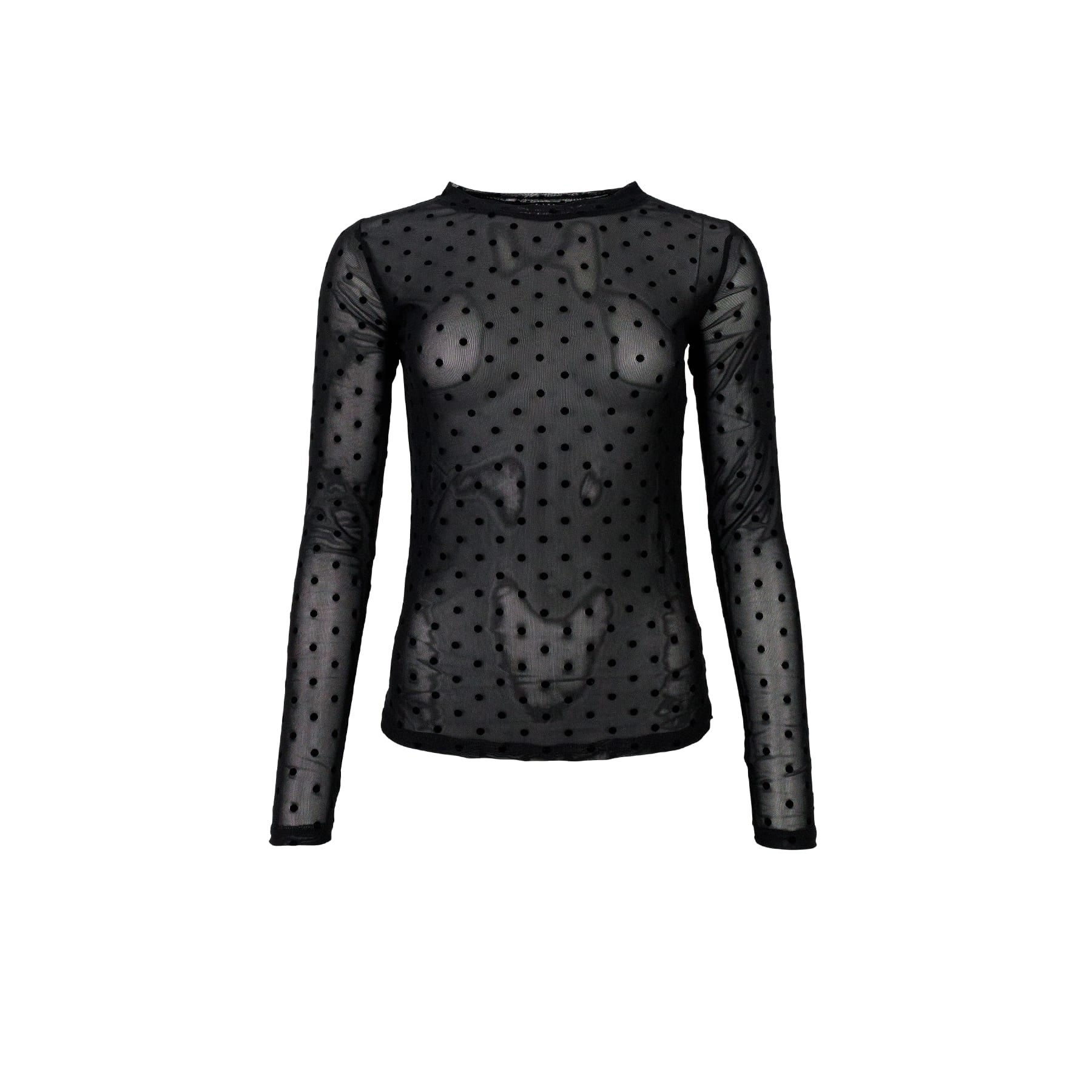 BC Jennie dotted mesh blouse black - Online-Mode
