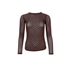BC Jennie dotted mesh blouse coffee - Online-Mode