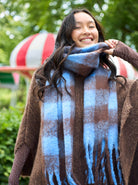 BC North soft winter scarf blue/mocca - Online-Mode