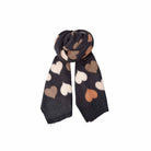 BC Rumi heart winter scarf black - Online-Mode