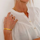 By Cara Golden Flow Ring 18K Guldbelagt - Online-Mode