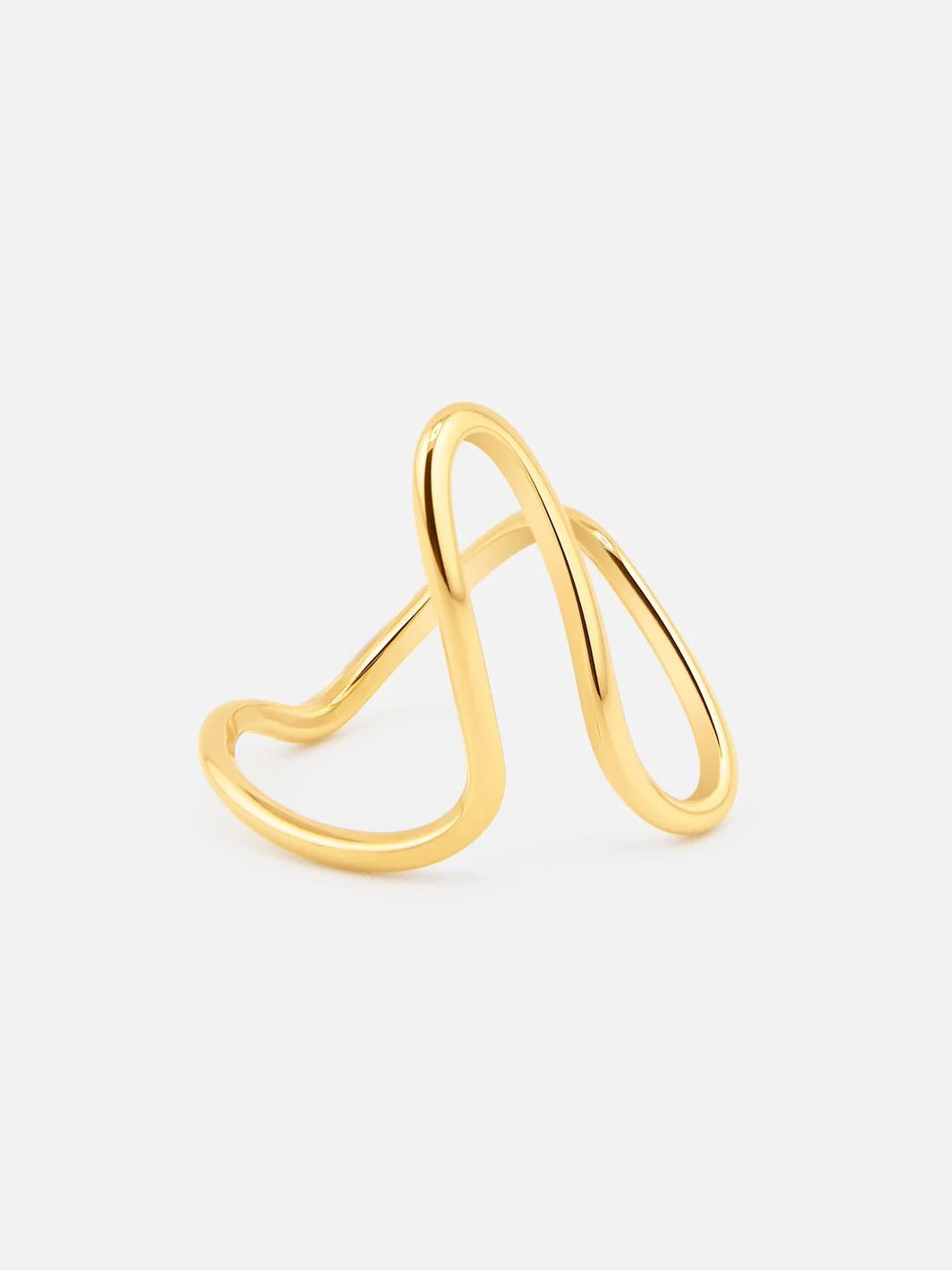By Cara Golden Flow Ring 18K Guldbelagt - Online-Mode