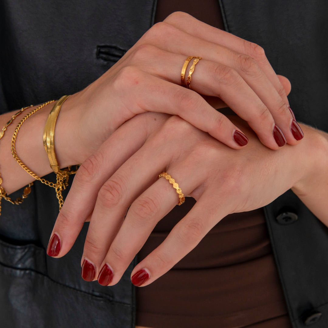 By Cara Luna Sun Ring 18K Guldbelagt 3,5 mm - Online-Mode