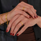 By Cara Luna Sun Ring 18K Guldbelagt 3,5 mm - Online-Mode